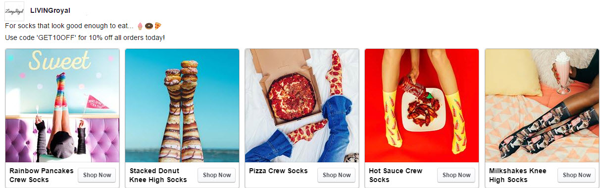 Sample ad using emojis