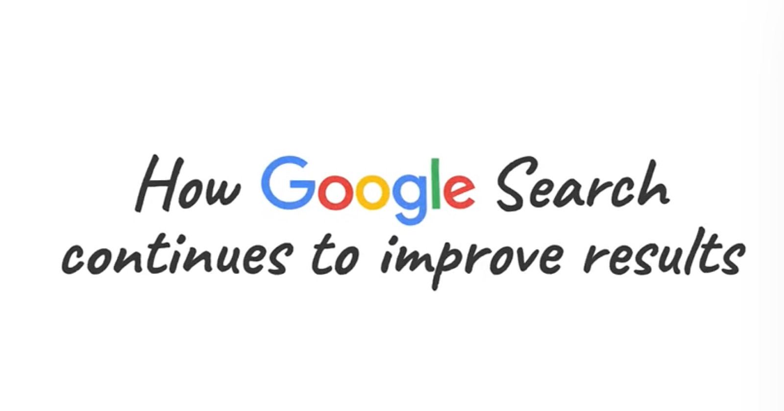 How Google Improves Search Results