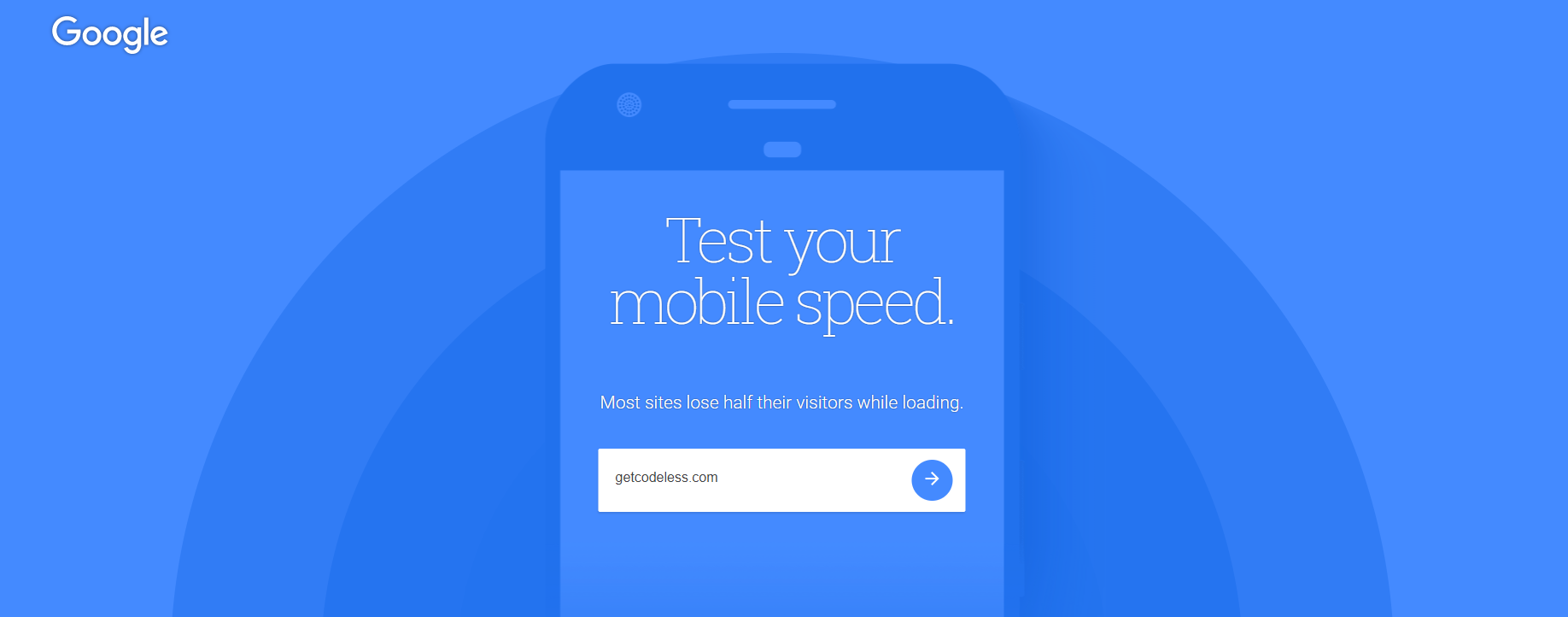 Google Test My Site tool