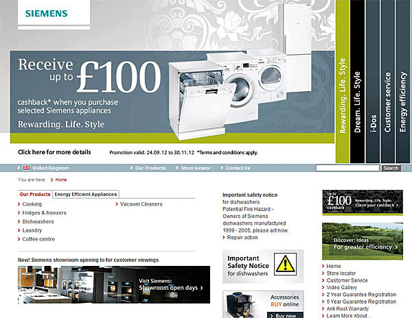 Siemens Home Animated Header