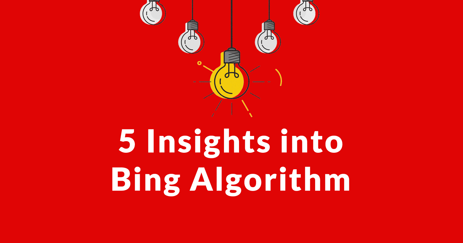 Bing Shares 5 Algo Insights