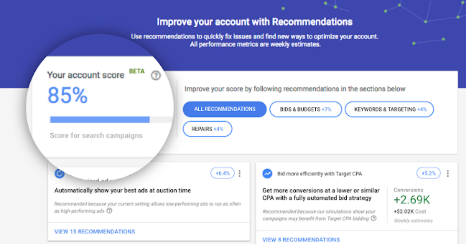 Google's Best Practices for Improving Your Google Ads Optimization Score