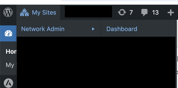 multisite network-dashboard