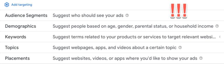 audience targeting options for small ppc budget