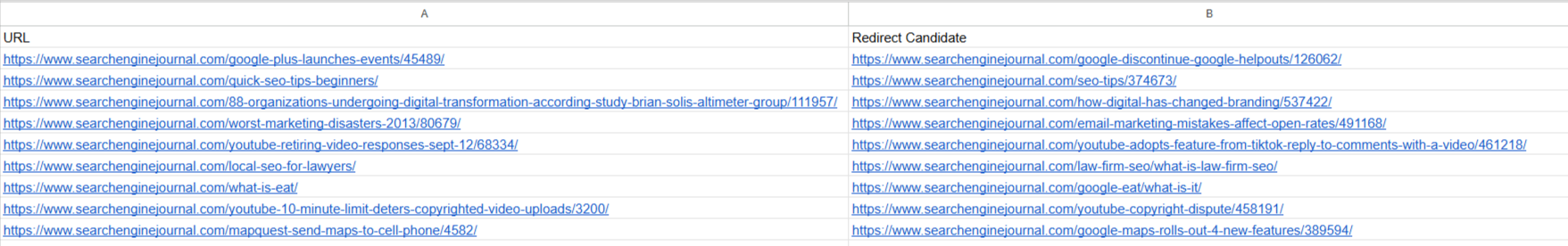 Redirect candidates using Google Vertex AI's task type RETRIEVAL_QUERY