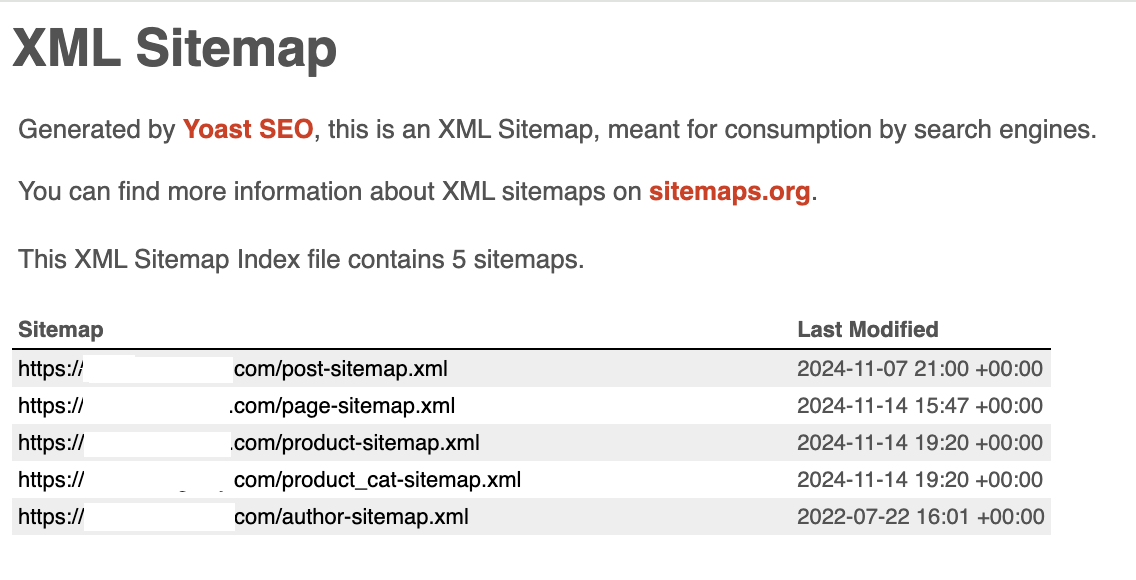XML Sitemap