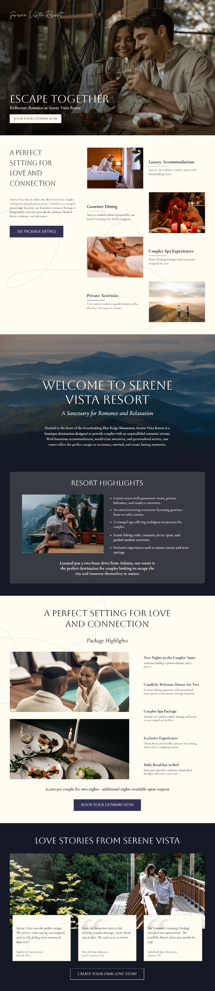 Travel website landing page inspiration